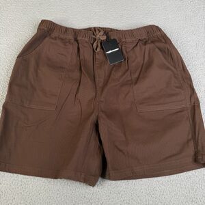 THE HUNDREDS Shorts XL Brown Khaki Cotton Heavyweight Streetwear Skate 36" Waist